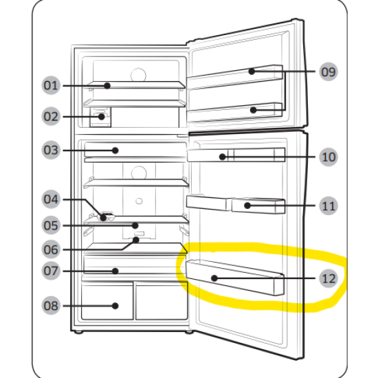 Samsung Home Appliances-Refrigerator GUARD BOTTLE Spare Replacement Parts from samsungparts.nz