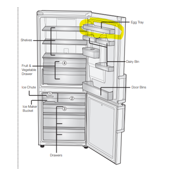 Samsung -Refrigerator GUARD-Fridge UPP Spare Replacement Parts from samsungparts.nz